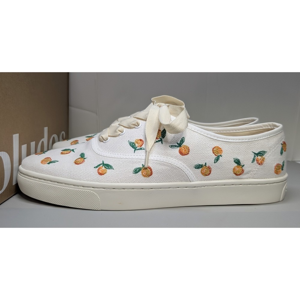Soludos Marin Embroidered Sneaker Ivory Women's Size 10